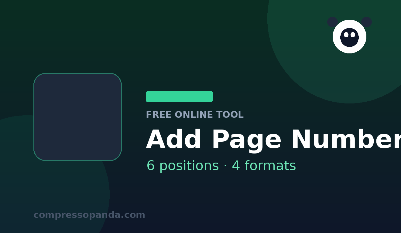 Add Page Numbers — free online tool