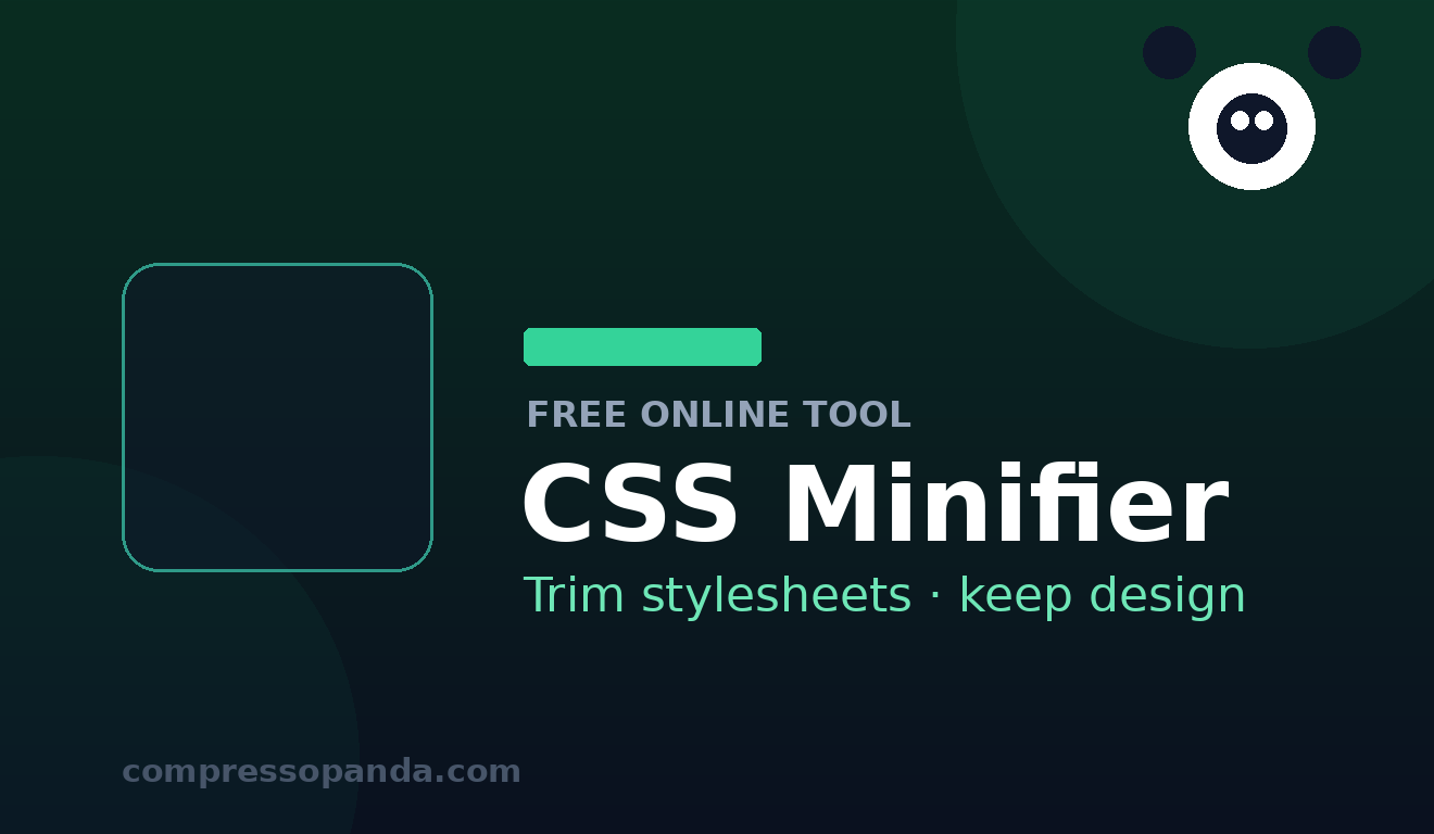 CSS Minifier — free online tool