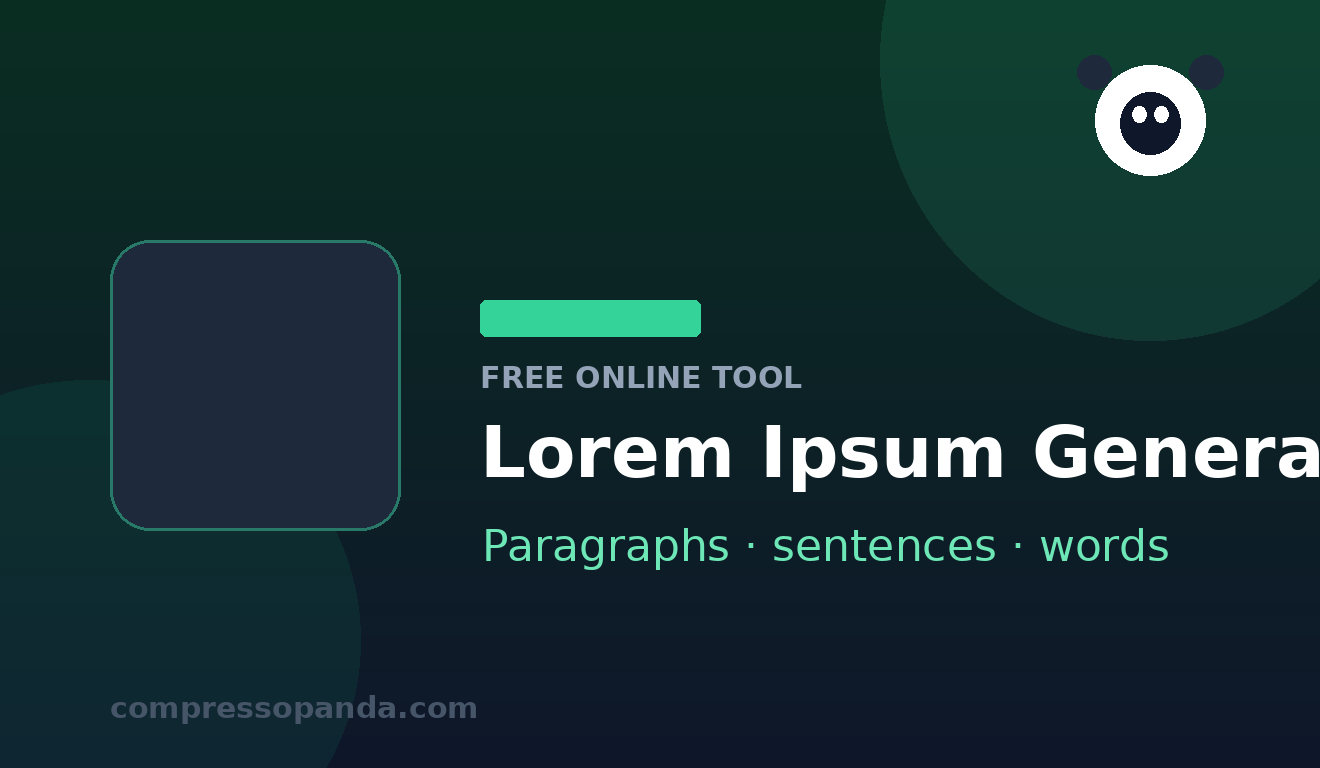 Lorem Ipsum Generator — free online tool