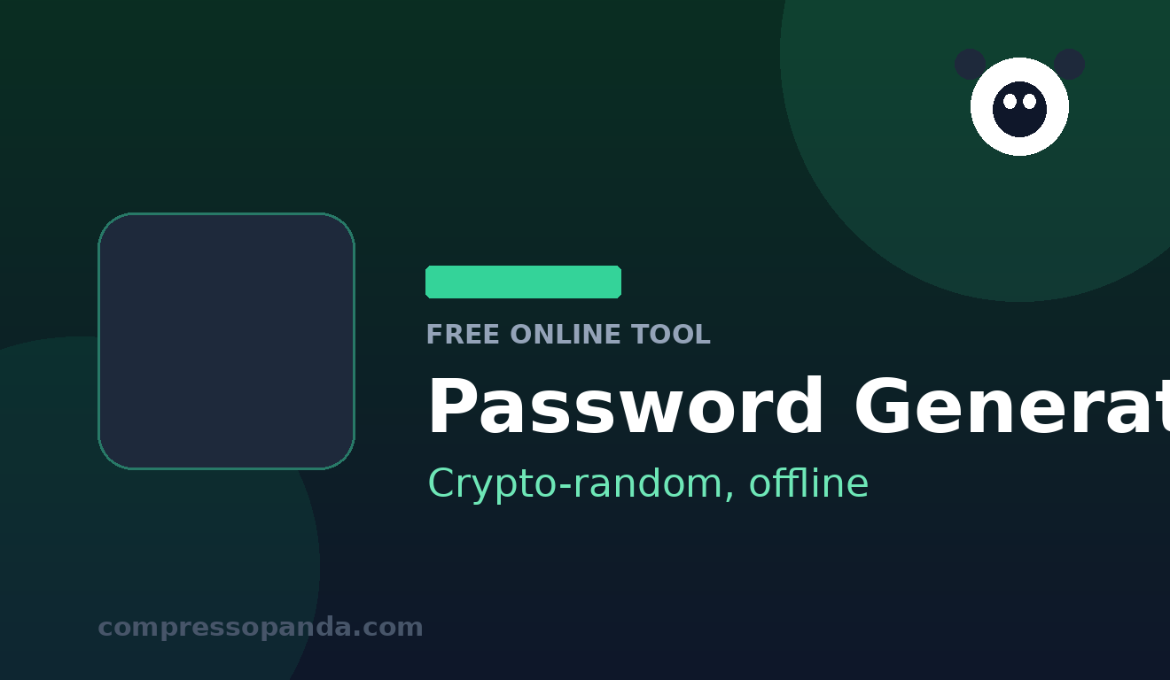 Password Generator — free online tool