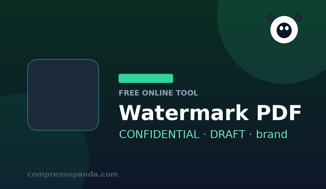 Watermark PDF — free online tool