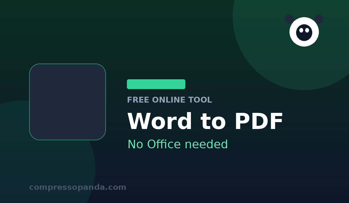 Word to PDF — free online tool