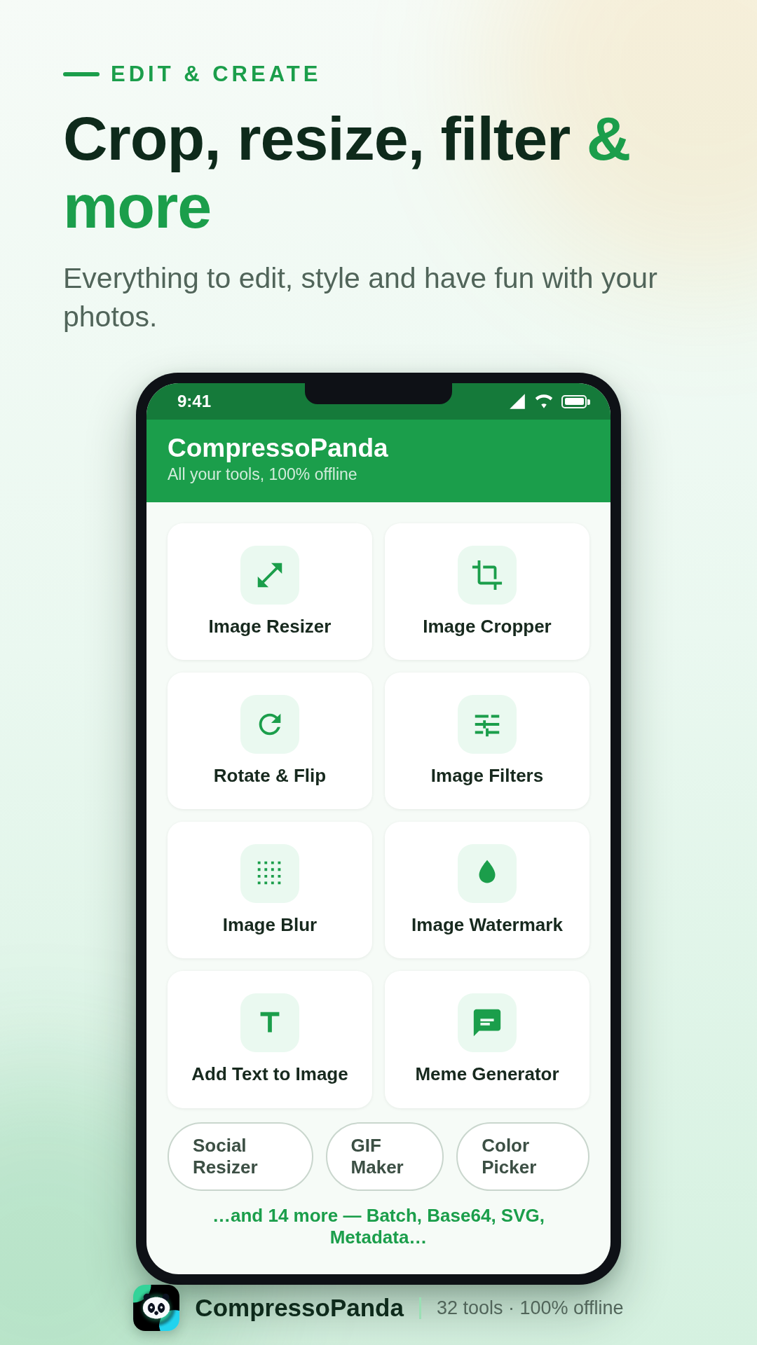 Capture d'écran Play Store : Edit & Create